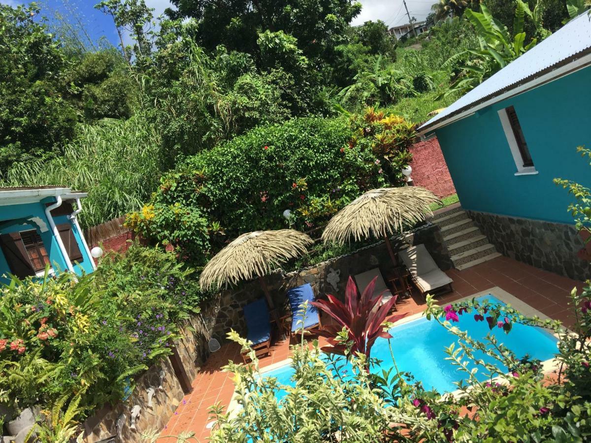 Les Villas Pameyaque 2 F2 Avec 1 Piscine Et 1 F3 Avec 1 Piscine, Superbe Vue Sur La Mer Riviere-Salee Luaran gambar